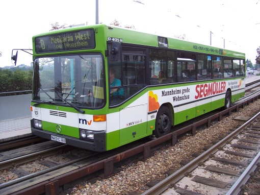 Autobus z prowadnicą w Mannheim