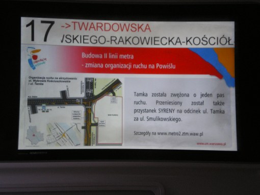 Elektroniczna tablica informacyjna w Pesie Swing