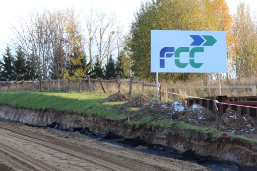 Budowa linii tramwajowej przy ulicy Płoskiego (29 października 2012)