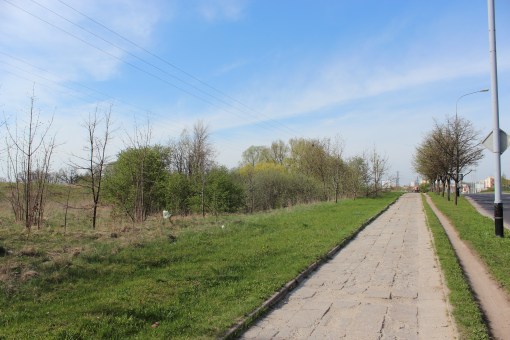 Aleja Sikorskiego na wysokości Galerii Warmińskiej (29 kwietnia 2012)