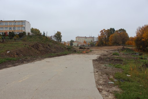 Budowa ulicy Obiegowej (13 października 2013)