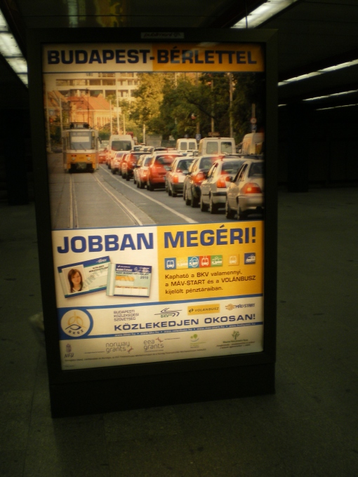 Reklama biletów sieciowych w Budapeszcie