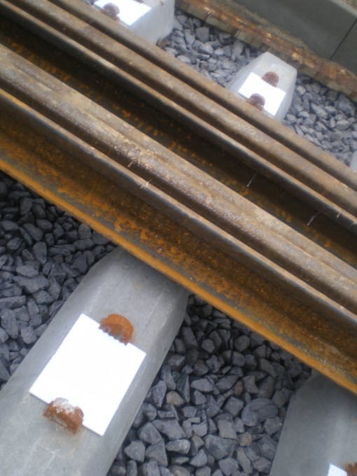 Budowa linii tramwajowej przy ulicy Płoskiego (22 listopada 2014)