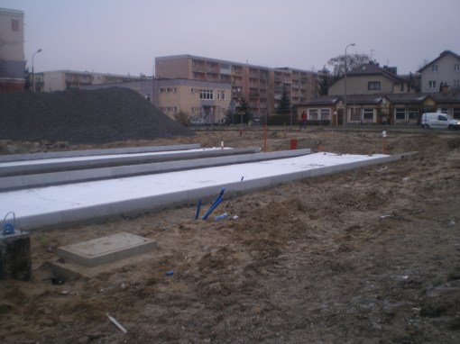 Budowa linii tramwajowej przy ulicy Witosa (30 listopada 2014)