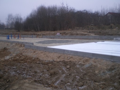 Budowa linii tramwajowej przy ulicy Witosa (30 listopada 2014)