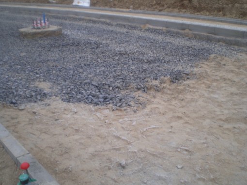 Budowa linii tramwajowej przy ulicy Witosa (30 listopada 2014)