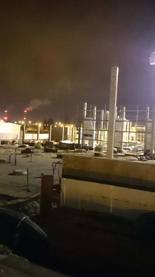 Budowa zajezdni tramwajowej przy ulicy Towarowej i Kołobrzeskiej (2 grudnia 2014)