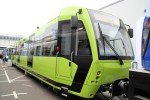 Tramwaj wysokoperonowy (Stadtbahn) Durmazlar Green Line LRV na targach InnoTrans 2014 w&nbsp;Berlinie