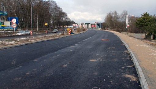 Budowa linii tramwajowej przy alei Sikorskiego (2 stycznia 2015)