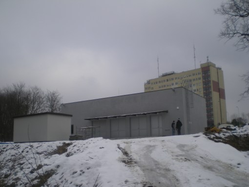 Podstacja trakcyjna przy ulicy Obiegowej (4 lutego 2015)