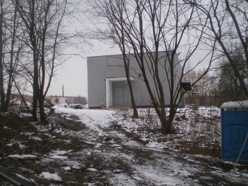 Podstacja trakcyjna przy ulicy Obiegowej (4 lutego 2015)