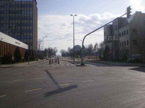 Skrzyżowanie ulicy Kościuszki i alei Piłsudskiego (8 marca 2015)