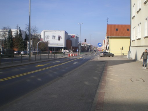 Budowa linii tramwajowej w alei Piłsudskiego (8 marca 2015)