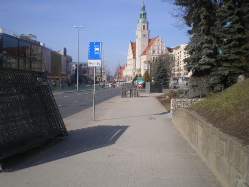 Budowa linii tramwajowej w alei Piłsudskiego (8 marca 2015)