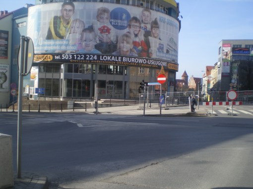 Budowa linii tramwajowej na placu Jana Pawła II (8 marca 2015)