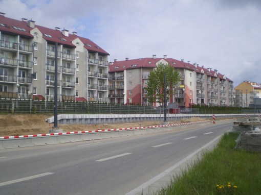 Budowa linii tramwajowej przy ulicy Witosa (10 maja 2015)