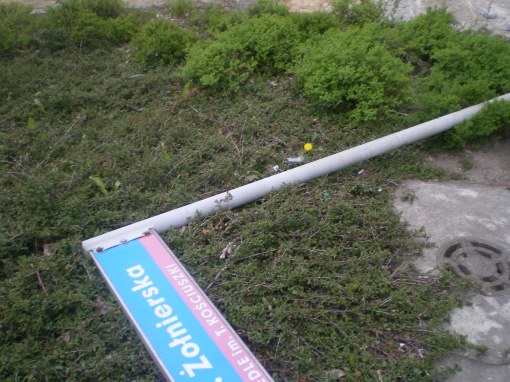 Budowa linii tramwajowej w ulicy Żołnierskiej (10 maja 2015)