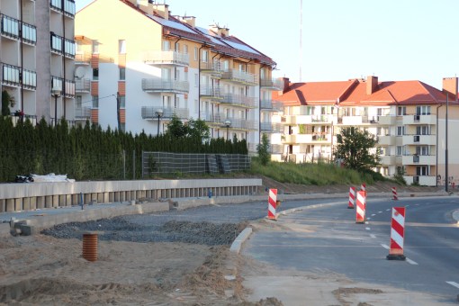 Budowa linii tramwajowej przy ulicy Witosa (15 czerwca 2015)