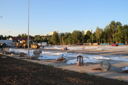 Budowa zajezdni autobusowej przy alei Sikorskiego (15 czerwca 2015)