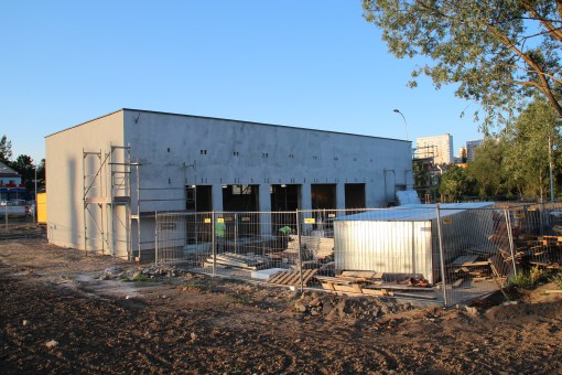 Budowa zajezdni autobusowej przy alei Sikorskiego (15 czerwca 2015)