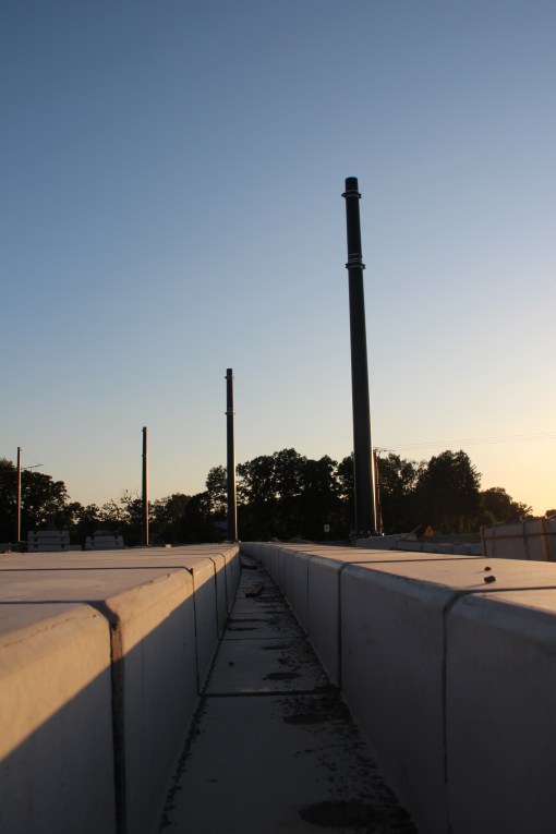 Budowa linii tramwajowej przy ulicy Tuwima (15 czerwca 2015)