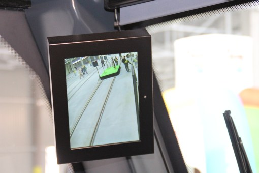 Lusterko w kabinie motorniczego Solarisa Tramino Olsztyn S111O