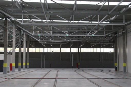 Hala postojowa zajezdni tramwajowej MPK Olsztyn (19 czerwca 2015)