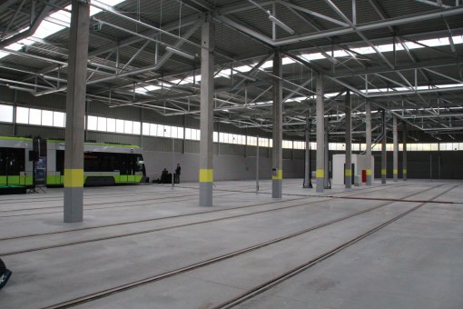 Hala postojowa zajezdni tramwajowej MPK Olsztyn (19 czerwca 2015)