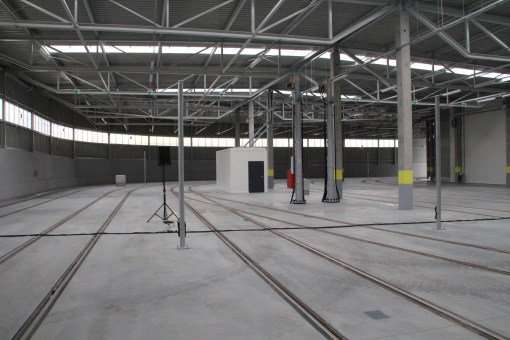 Hala postojowa zajezdni tramwajowej MPK Olsztyn (19 czerwca 2015)