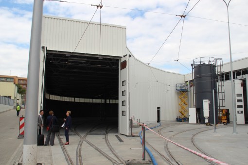 Hala postojowa zajezdni tramwajowej MPK Olsztyn (19 czerwca 2015)