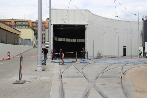 Hala postojowa zajezdni tramwajowej MPK Olsztyn (19 czerwca 2015)