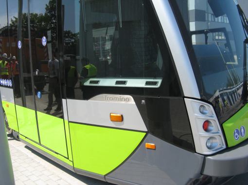 Solaris Tramino Olsztyn #3001 w zajezdni tramwajowej (12 czerwca 2015)