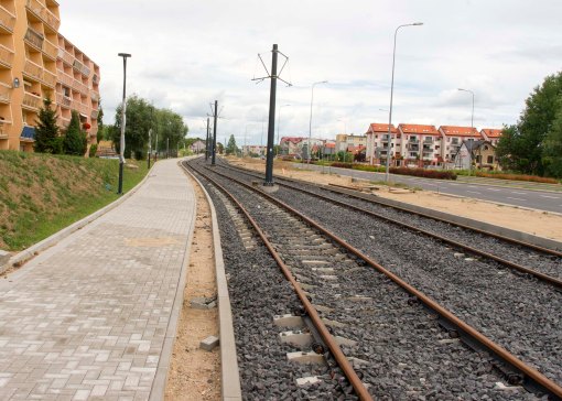 Budowa linii tramwajowej przy ulicy Witosa (12 lipca 2015)