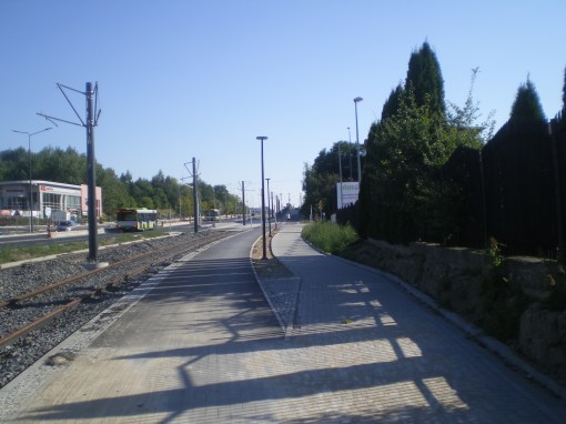 Budowa linii tramwajowej przy alei Sikorskiego (15 sierpnia 2015)