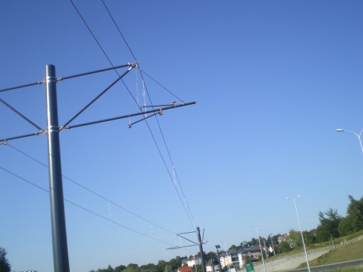 Budowa linii tramwajowej przy ulicy Płoskiego (15 sierpnia 2015)