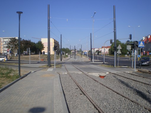 Budowa linii tramwajowej przy ulicy Witosa (15 sierpnia 2015) - skrzyżowanie z ulicami Janowicza i Laszki