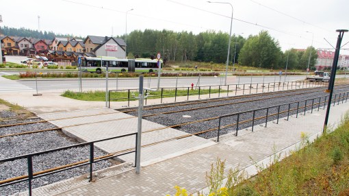 Budowa linii tramwajowej przy ulicy Witosa (16 września 2015)