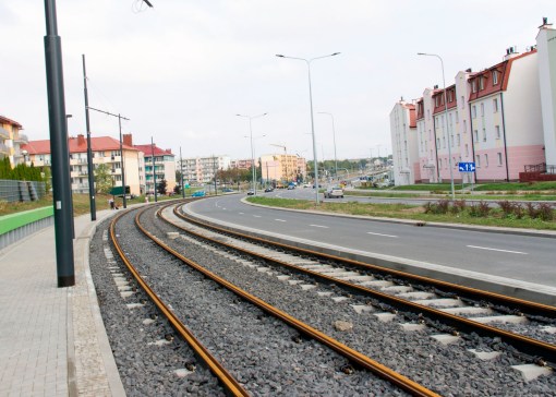 Budowa linii tramwajowej przy ulicy Witosa (16 września 2015)