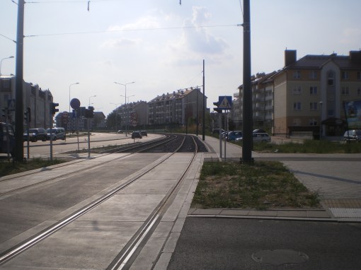Budowa linii tramwajowej przy ulicy Witosa (1 września 2015)