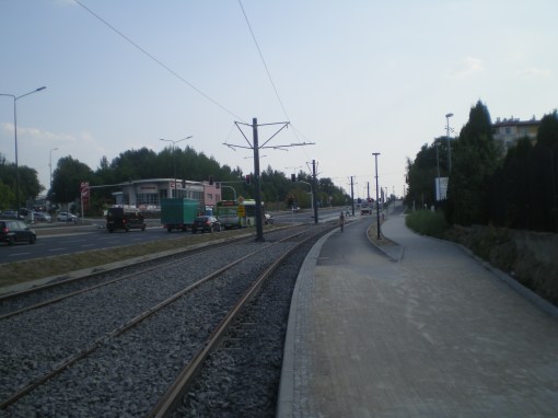 Budowa linii tramwajowej przy alei Sikorskiego (1 września 2015)