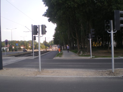 Budowa linii tramwajowej przy alei Sikorskiego (1 września 2015)