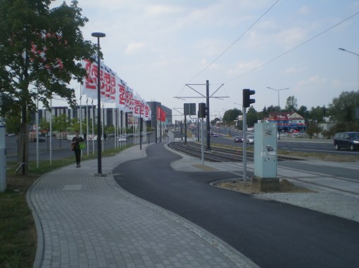 Budowa linii tramwajowej przy alei Sikorskiego (1 września 2015)