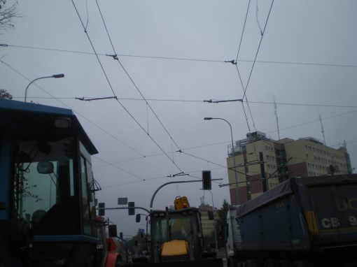 Budowa linii tramwajowej w ulicy Żołnierskiej (16 września 2015)