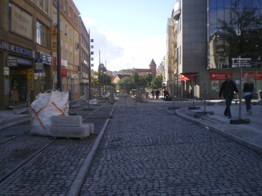 Budowa linii tramwajowej w ulicy 11 Listopada (21 września 2015)