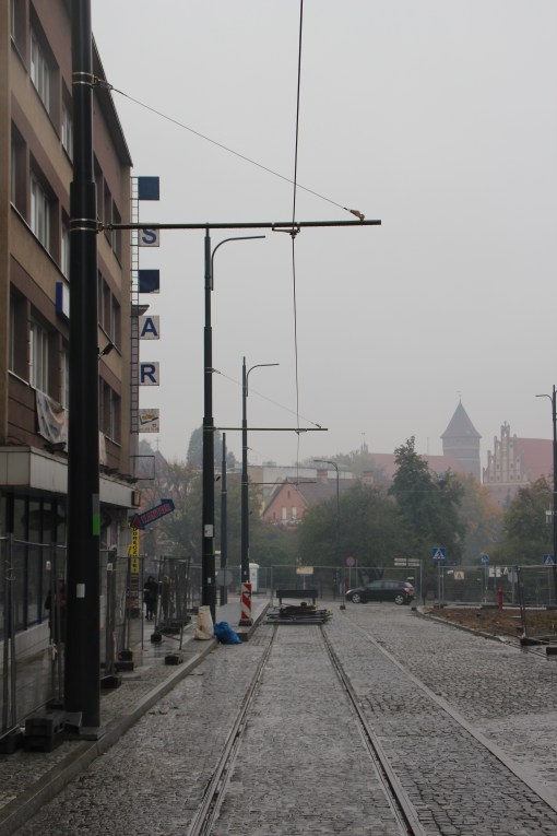Budowa linii tramwajowej w ulicy 11 Listopada (18 października 2015)