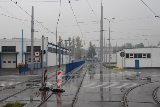 Tory na terenie zajezdni tramwajowej przy ulicy Towarowej (18 października 2015)