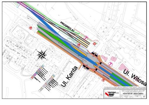 Projekt przedłużenia linii w ulicy Witosa z ominięciem krańcówki Kanta