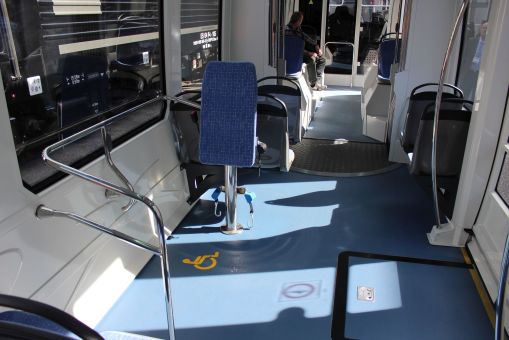 Wnętrze Durmazlara SilkWorm na targach InnoTrans 2012 w Berlinie