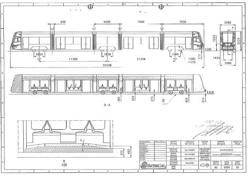 Schemat tramwaju Durmazlar Panorama dla Olsztyna (1)