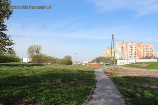 Teren planowanej ulicy Obiegowej (29 kwietnia 2012)